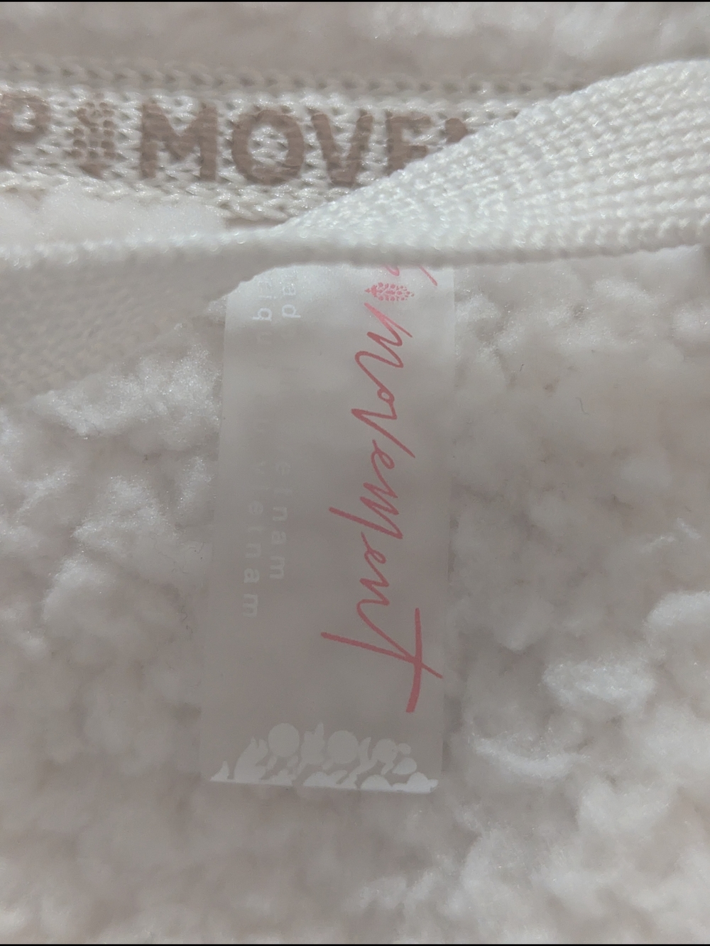 FP Movement Mountain High Logo Fleece Jacket in Ivory - Size Small - Picture 4 of 6